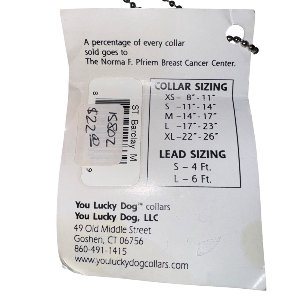 NWT Plaid Blue Dog Collar size Medium - Picture 2 of 4